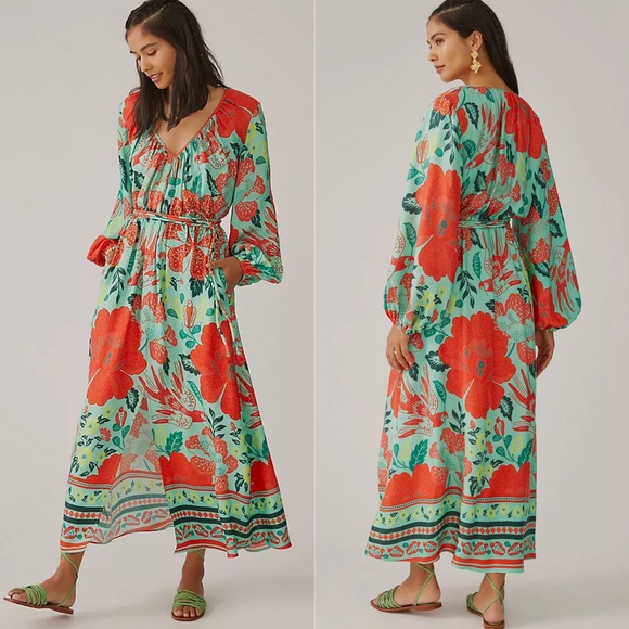 Farm x Anthropologie Poppy Print Dress - Picture 2 of 8